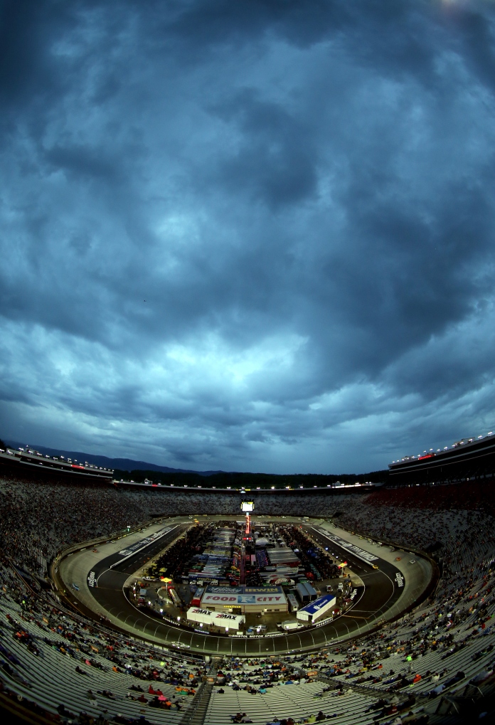 BRISTOL, TN - APRIL 19: A general view of the speedway during the NASCAR Sprint Cup Series Food City 500 at Bristol Motor Speedway on April 19, 2015 in Bristol, Tennessee. (Photo by Mike Ehrmann/Getty Images)